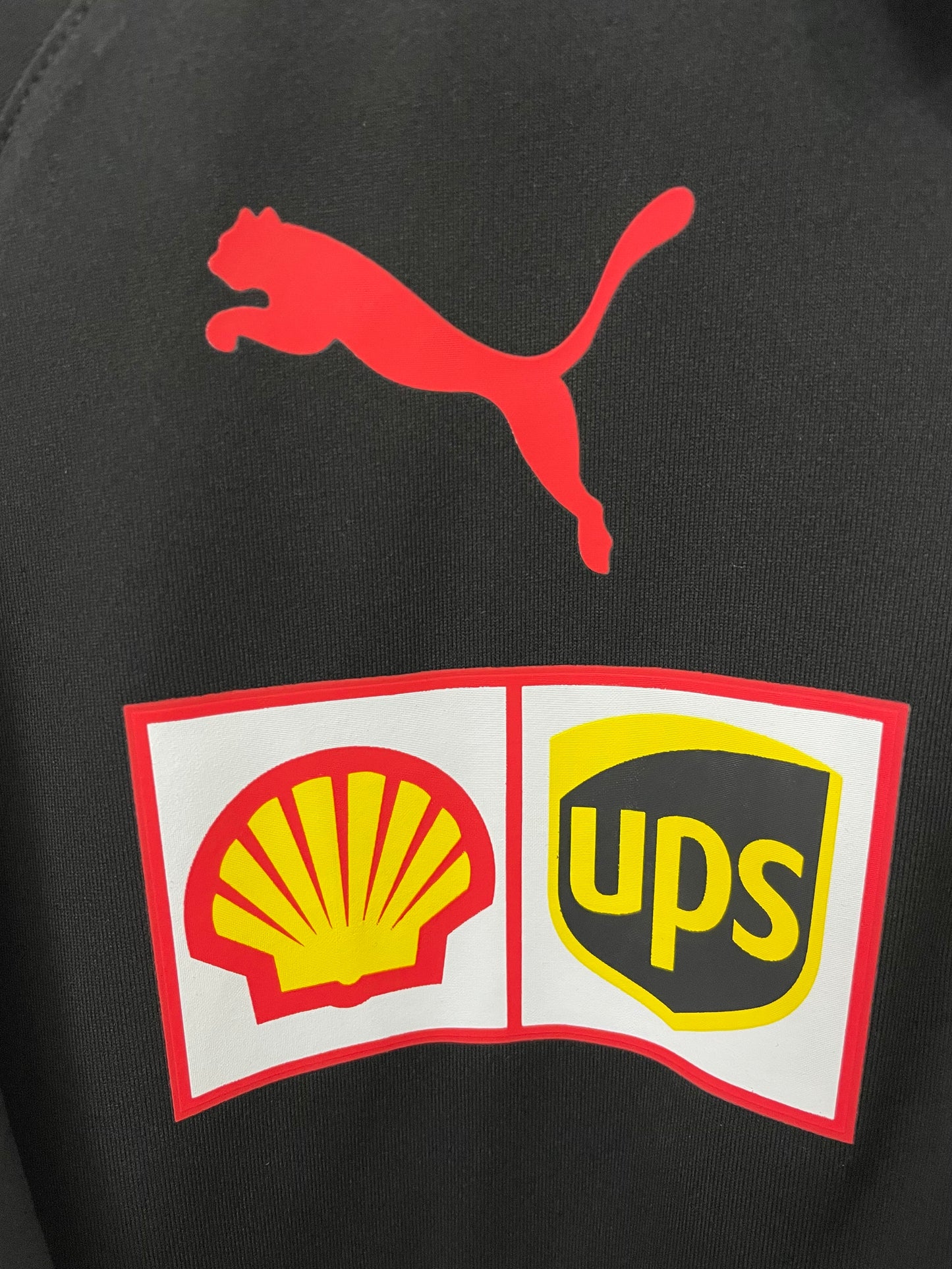 FERRARI black polo shirt