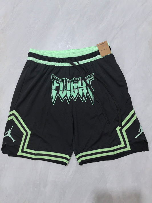 Jordan short black n lime green