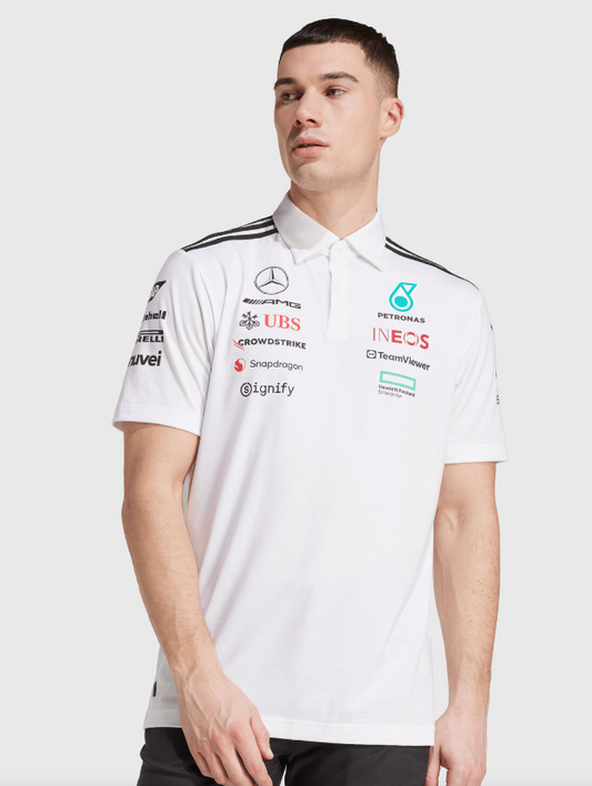 MERCENDES white polo shirt