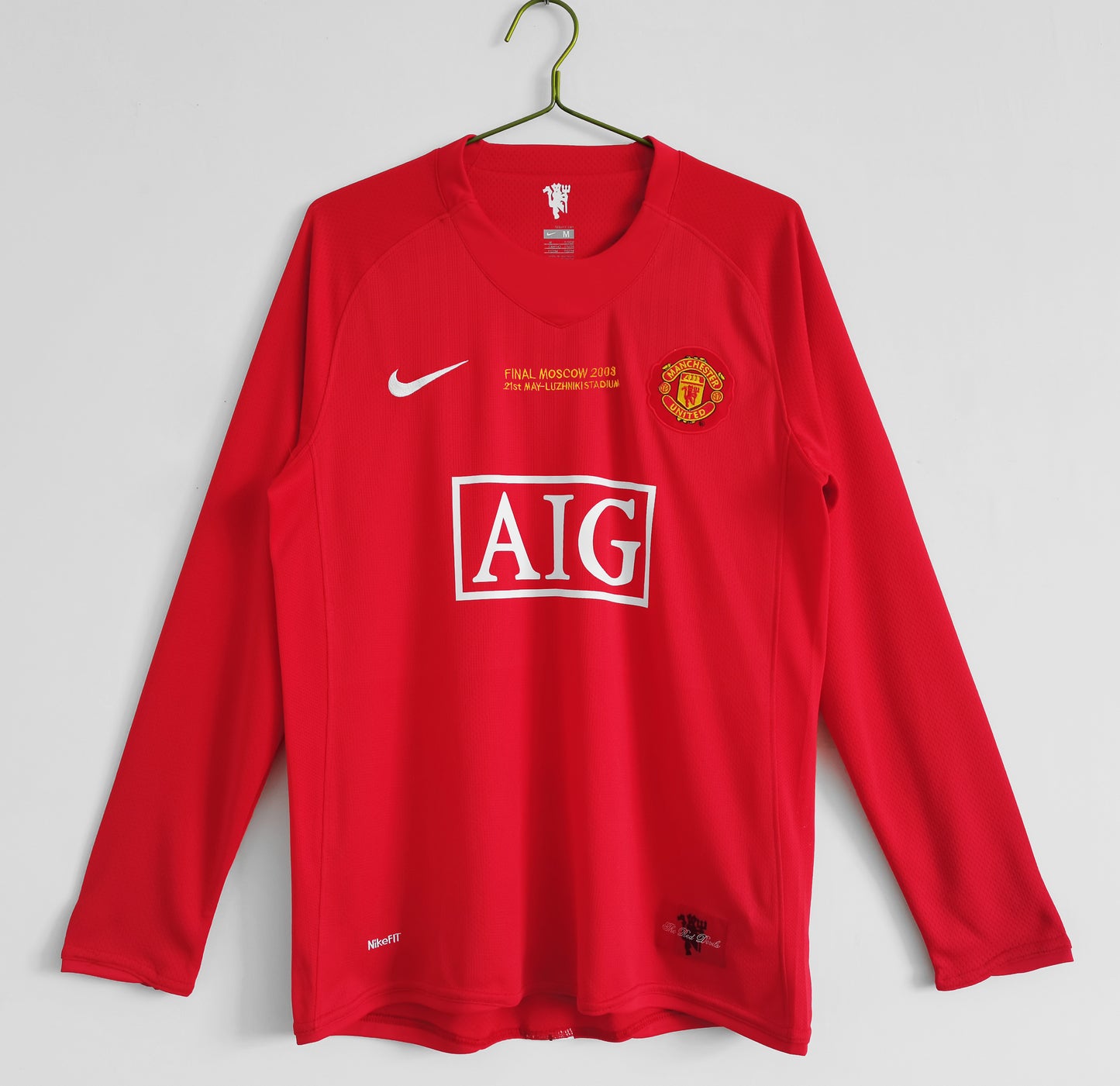 Manchester united 07/08 home shirt long sleeve