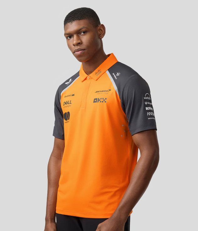 MCLAREN polo orange shirt