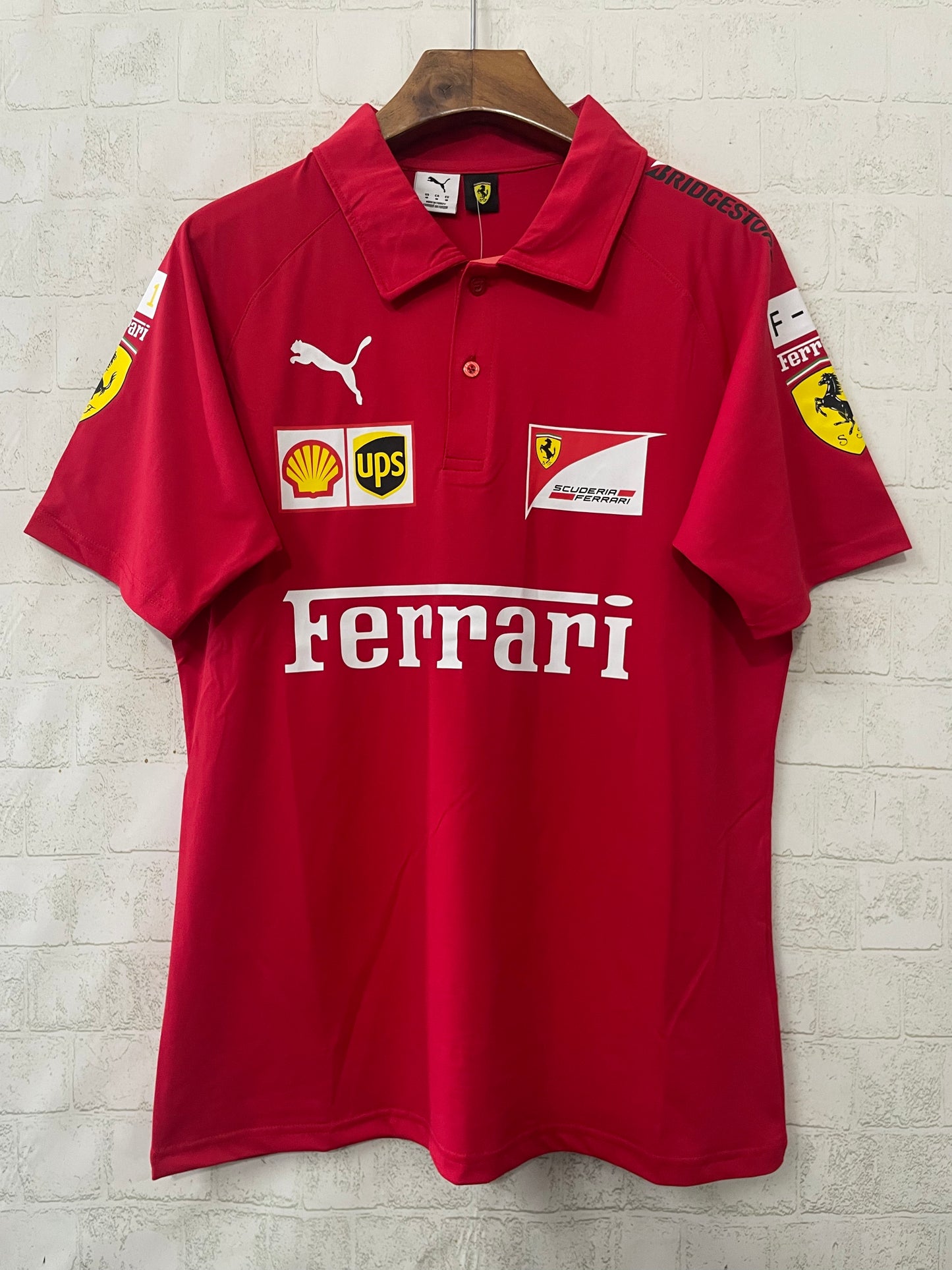 FERRARI red polo shirt