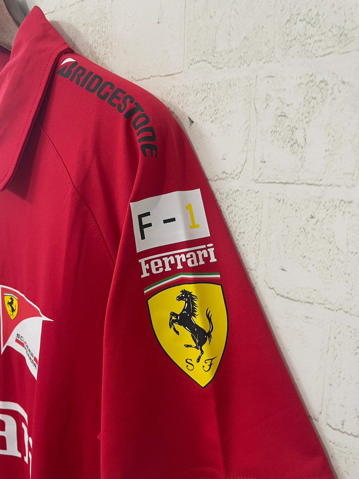 FERRARI red polo shirt